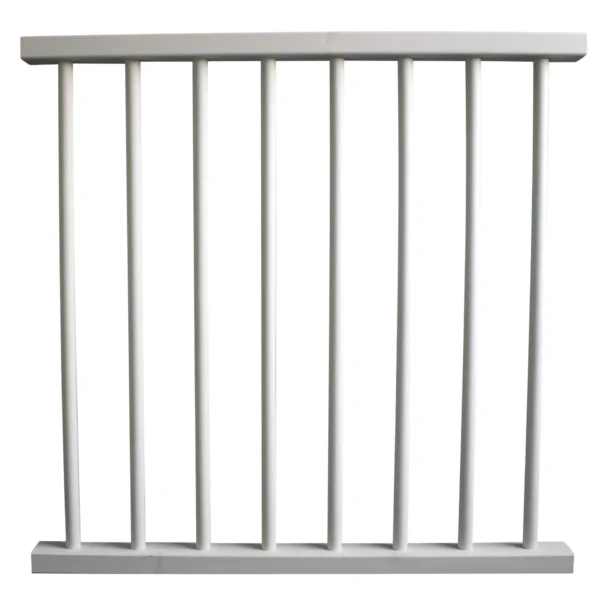 Witte balustrade met ronde spijlen