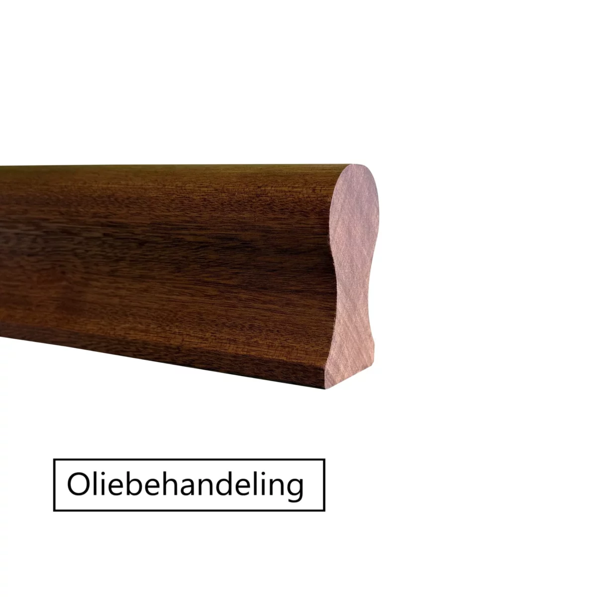 Sleutelgatprofiel bovenregel mahonie met oliebehandeling