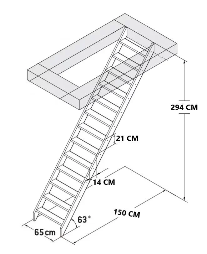 molenaarstrap-65 afmetingen Molenaarstrap 65 CM | 294 CM hoog - Afbeelding 2